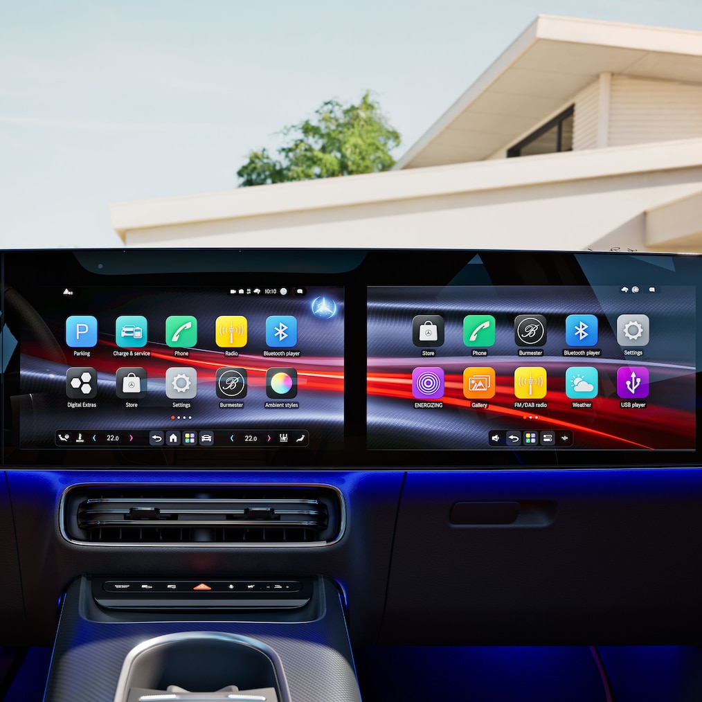 Het MB.OS van de volledig elektrische nieuwe GLB.