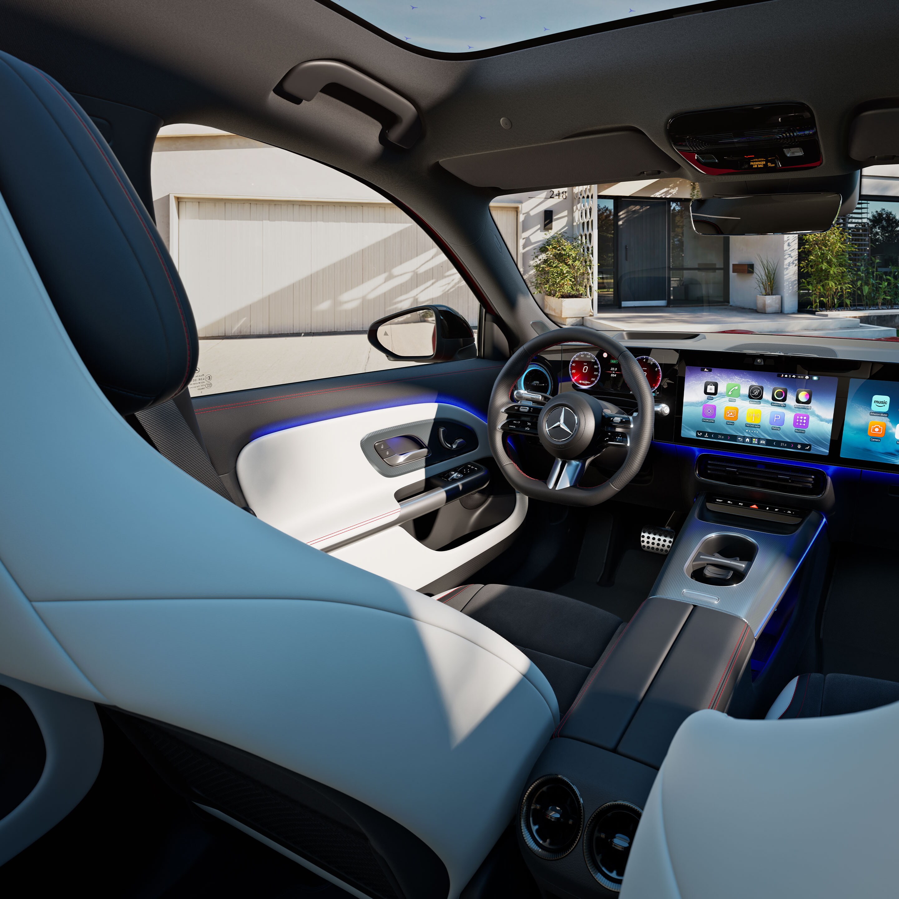 Het interieur van de nieuwe GLB van Mercedes-Benz.