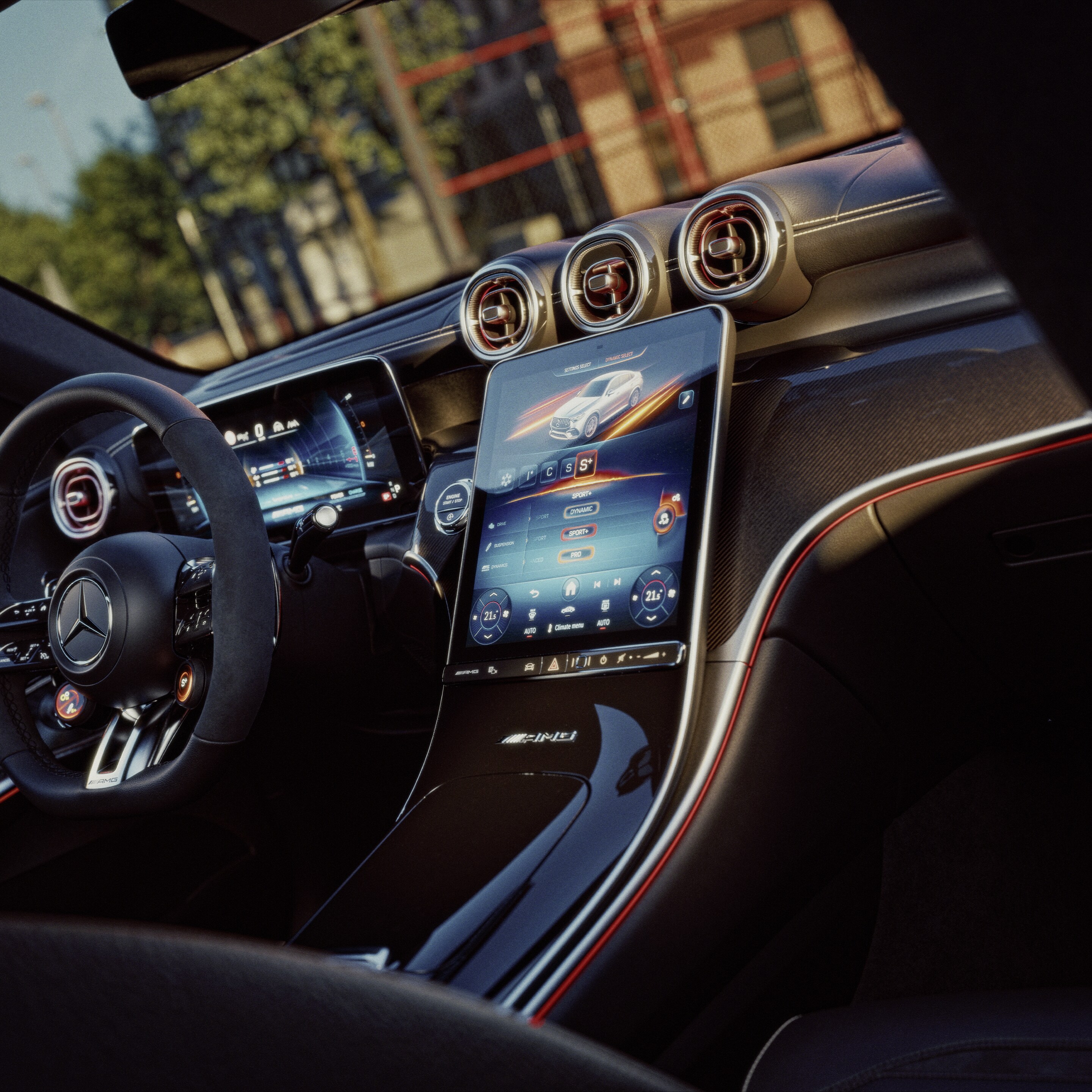 L'intérieur du nouveau Mercedes-AMG GLC Coupé.