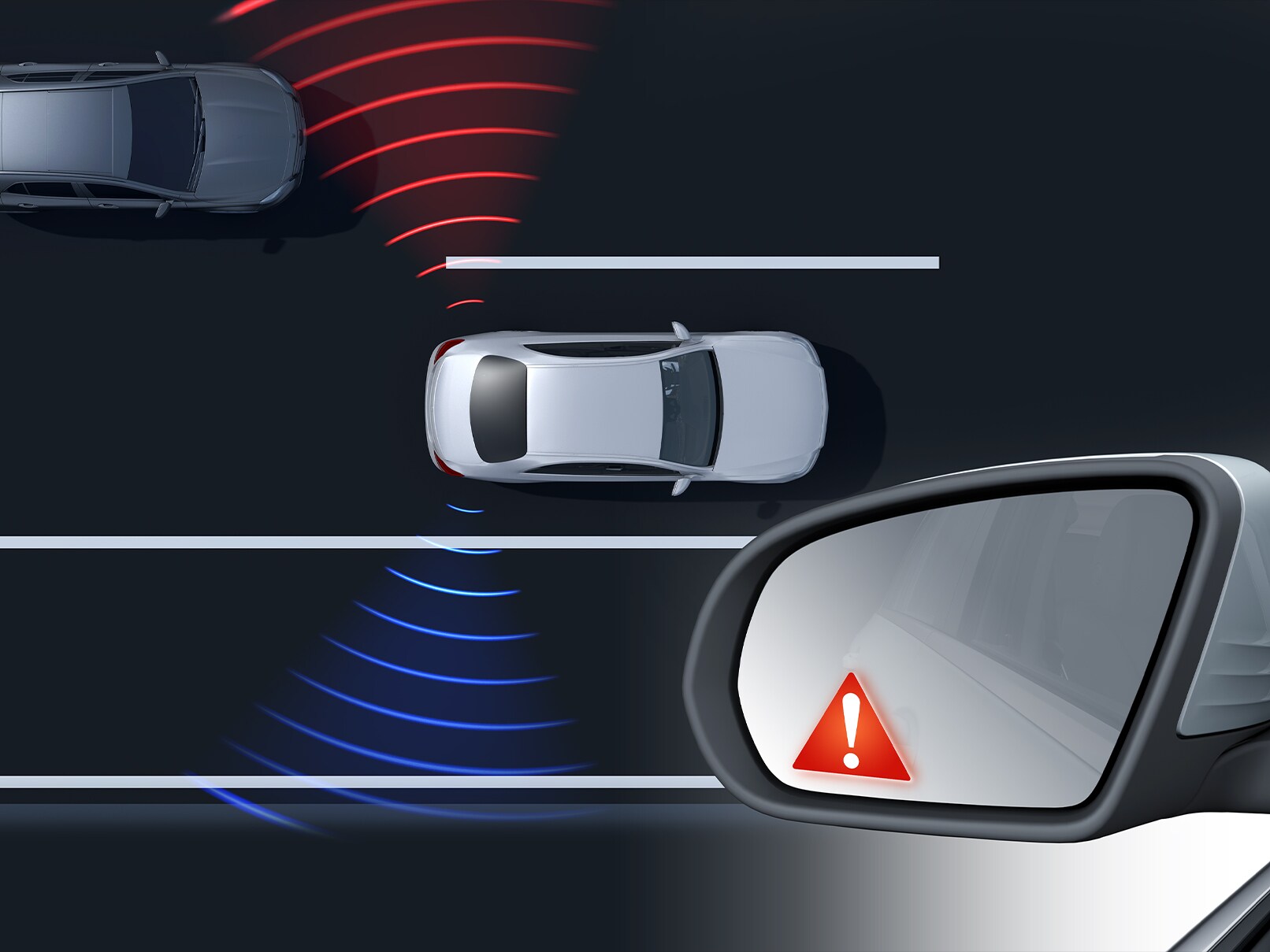 Le fonctionnement de l'assistant d'angle mort dans la Mercedes-Benz GLC Coupé.
