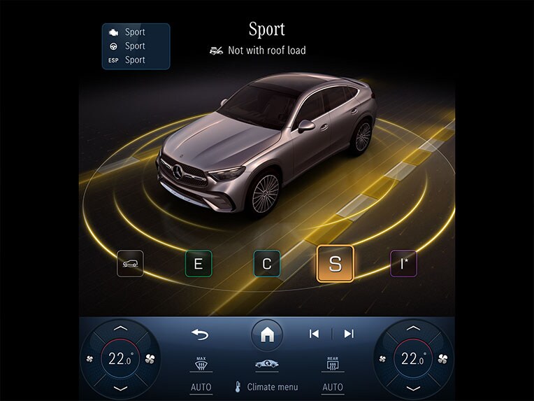 Le programme de conduite DYNAMIC SELECT de la Mercedes-Benz GLC Coupé.