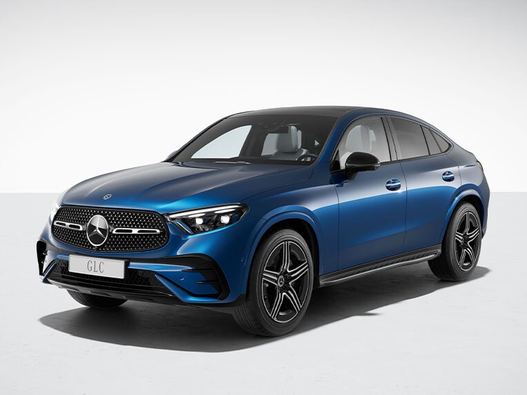 La Mercedes-Benz GLC Coupé avec la ligne d'équipement AMG Line et le Pack Nuit.
