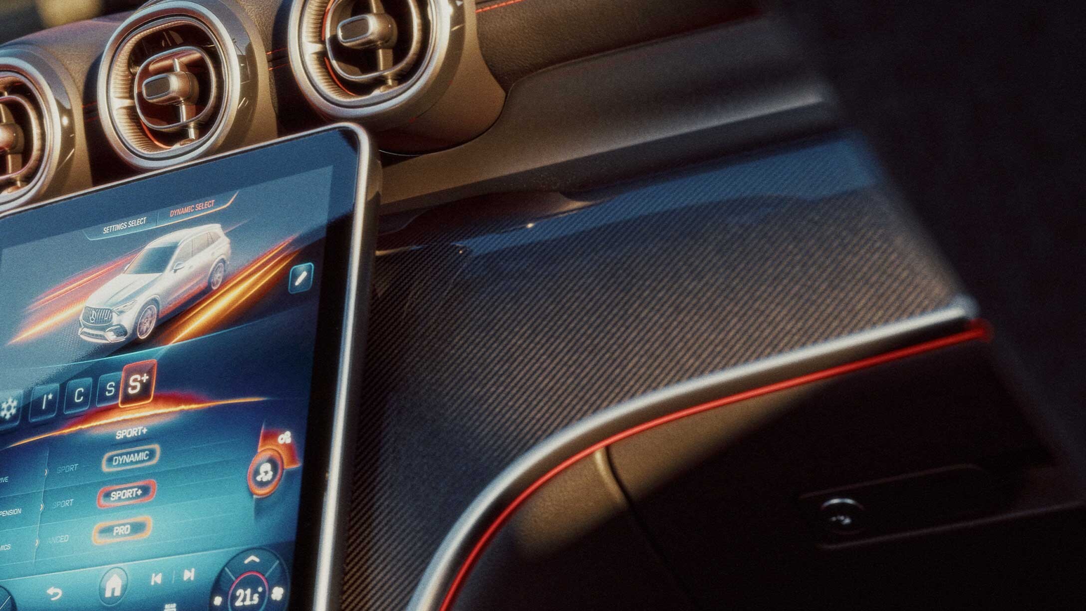 Carbonpakket van de nieuwe Mercedes-AMG GLC SUV.