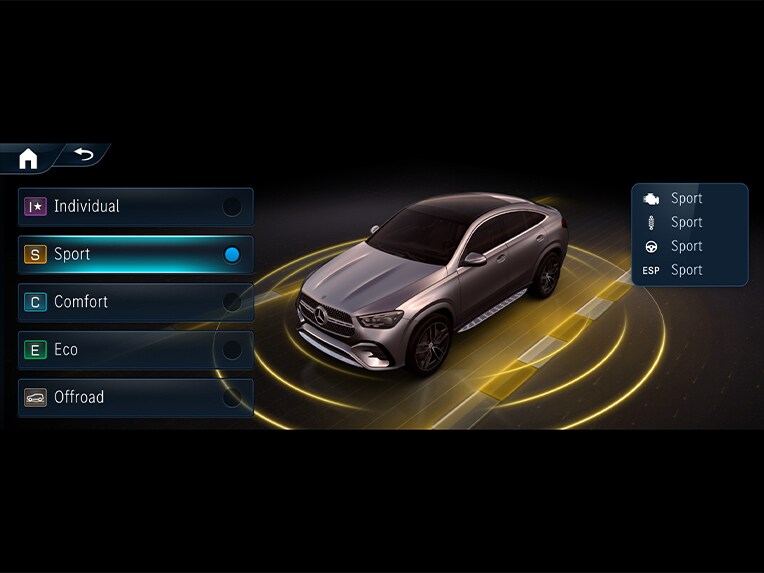 Le DYNAMIC SELECT de la Mercedes-Benz GLE Coupé.