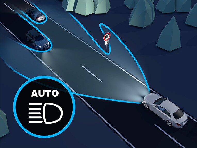 L’assistant de feux de route adaptatifs Plus de la Mercedes-Benz GLE Coupé.