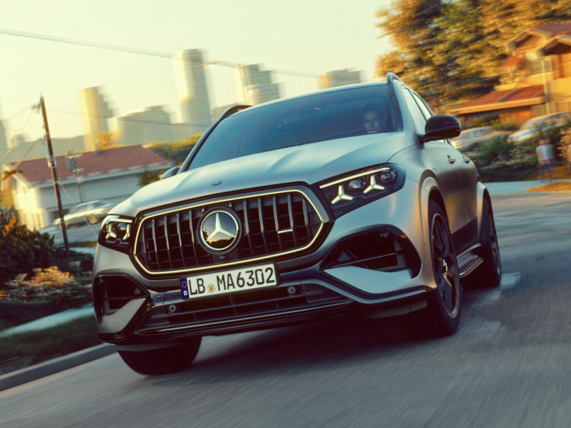 Het nieuwe frontdesign van de Mercedes-AMG GLE 63 S 4MATIC+ SUV.
