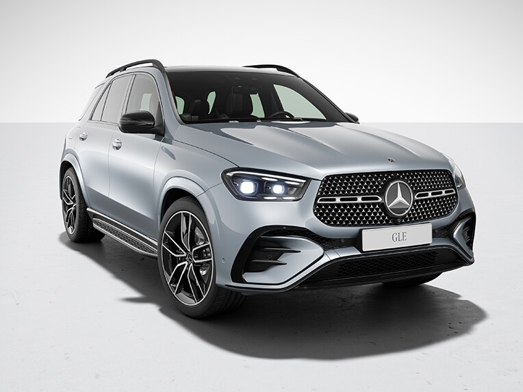 Exterieur van de Mercedes-Benz GLE met nightpakket.
