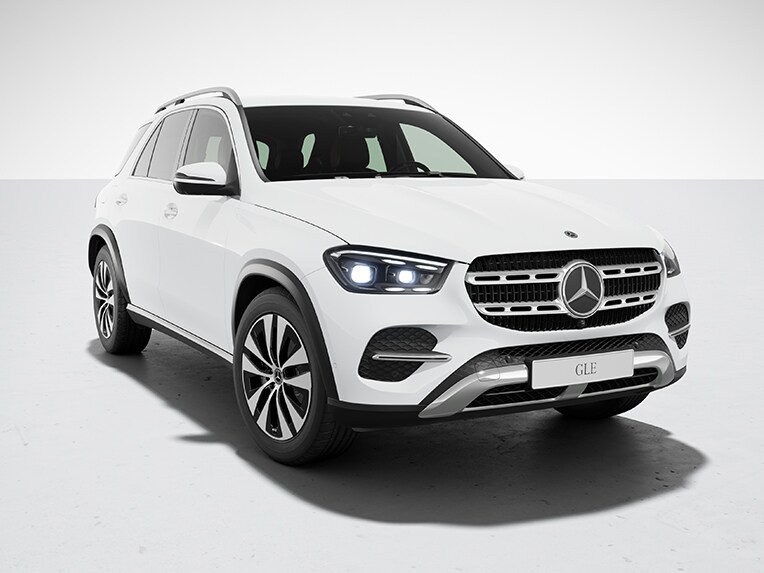 Exterieur van de Mercedes-Benz GLE met de standaarduitrusting