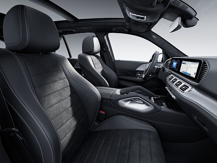 Interieur van de Mercedes-Benz GLE met AMG Line.