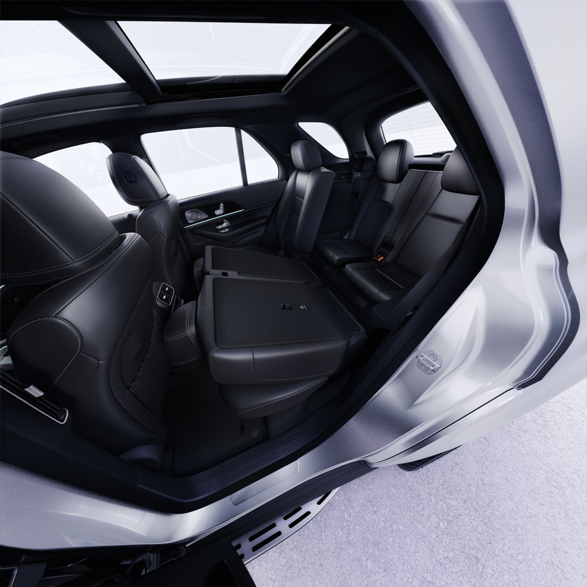 L'intérieur de la Mercedes-Benz GLE.