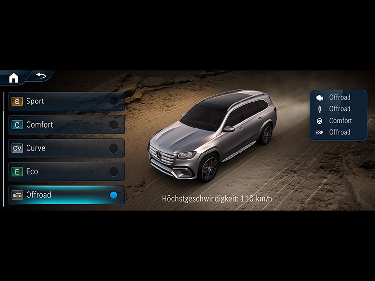 DYNAMIC SELECT in de GLS van Mercedes-Benz.