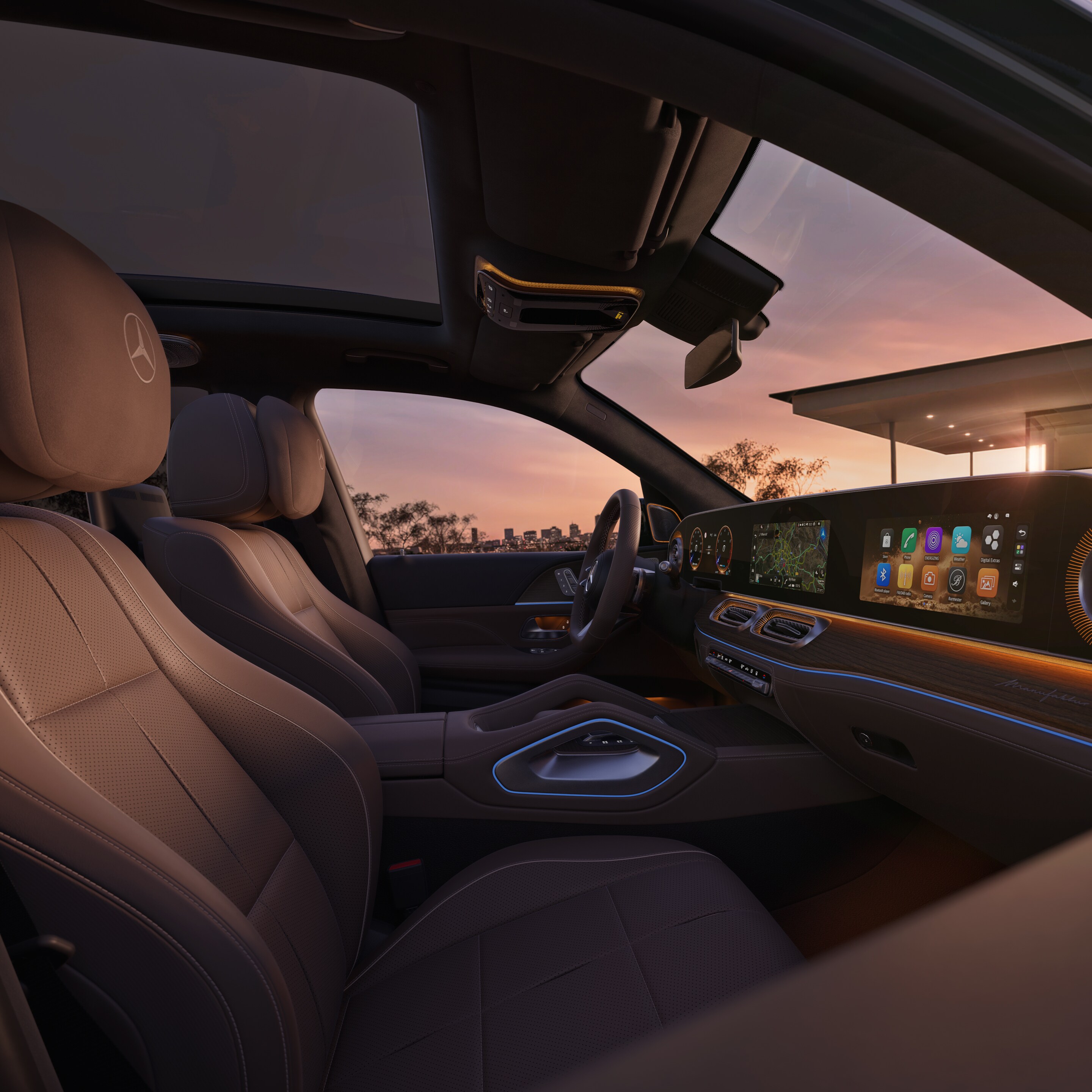 L'intérieur du nouveau GLS de Mercedes-Benz.