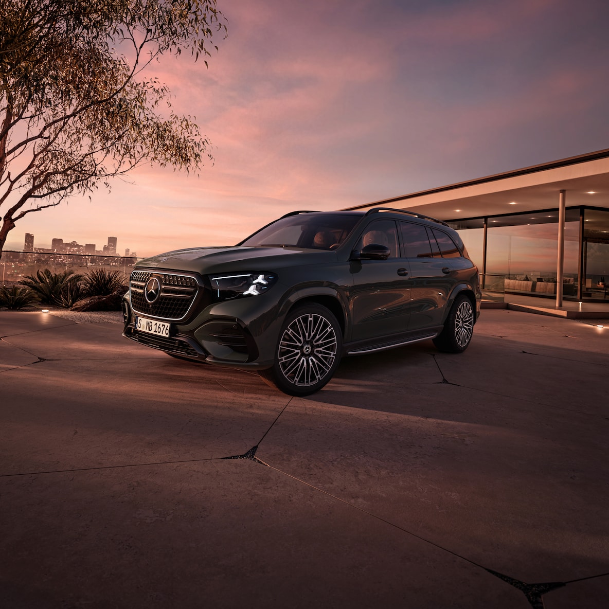Exterieur van de nieuwe GLS van Mercedes-Benz.