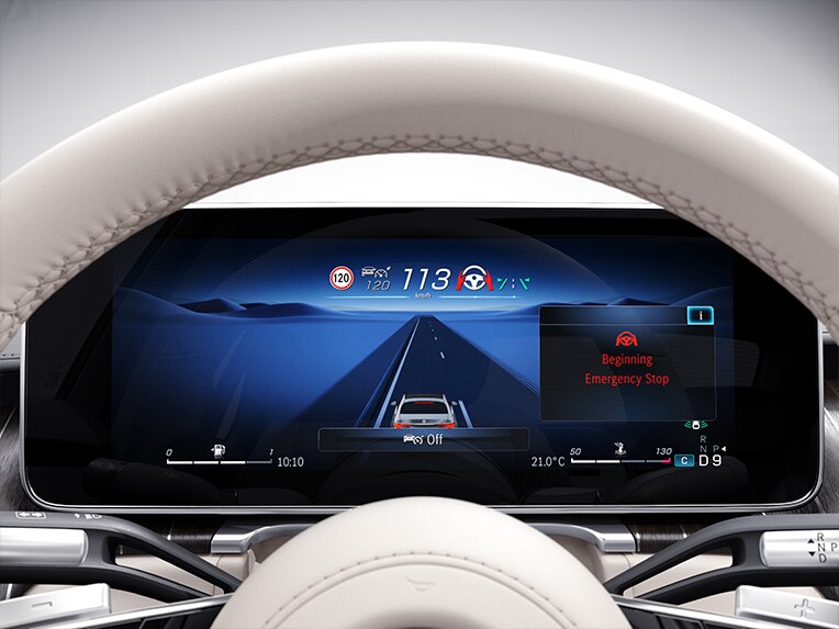 3D-bestuurdersdisplay in de Mercedes-Maybach S-Klasse.