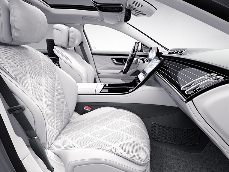 Interieur van de Mercedes-Maybach S-Klasse met Exclusiefpakket.