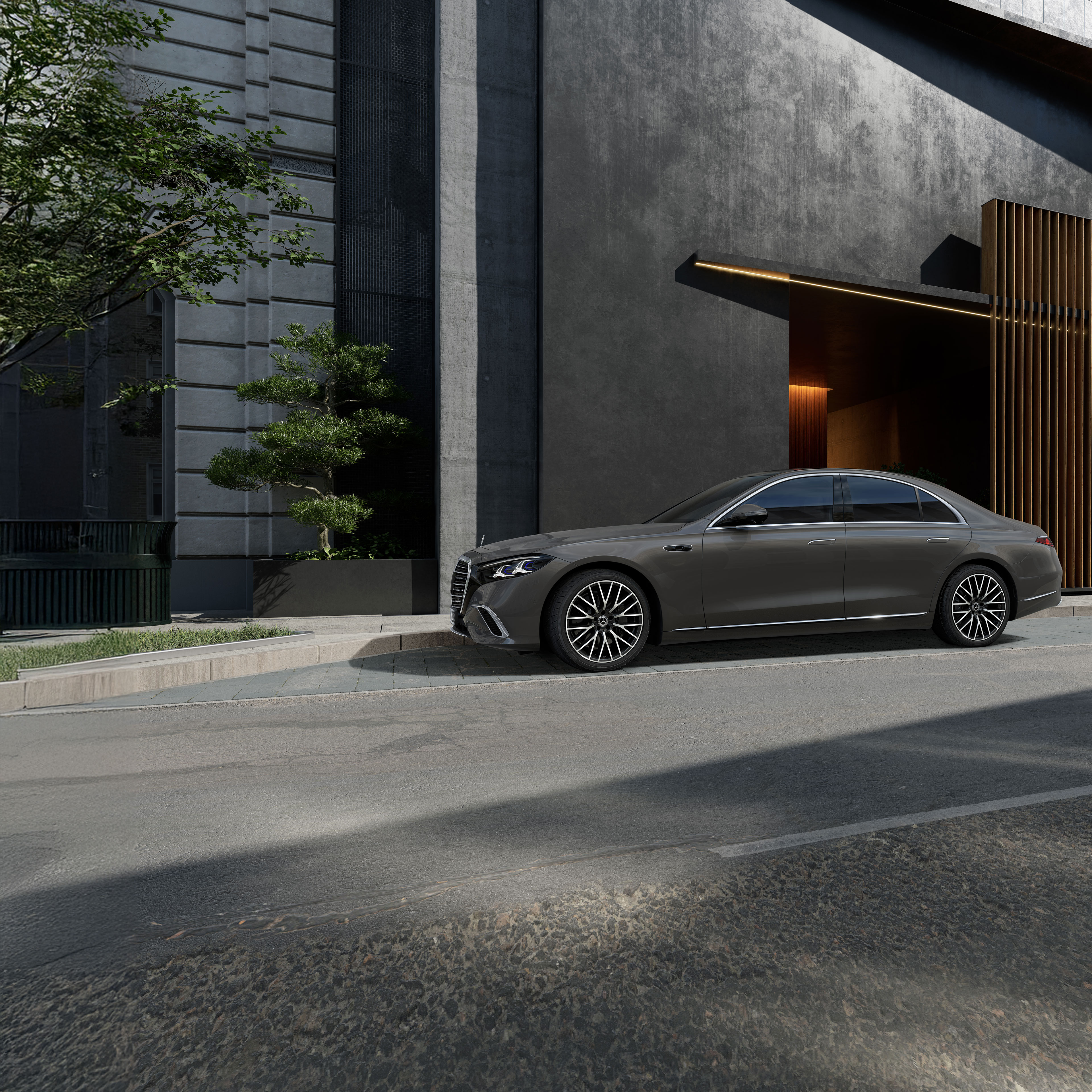 Classe S Berline | Mercedes-Benz La nouvelle Mercedes-Benz Classe S Berline vue de près.