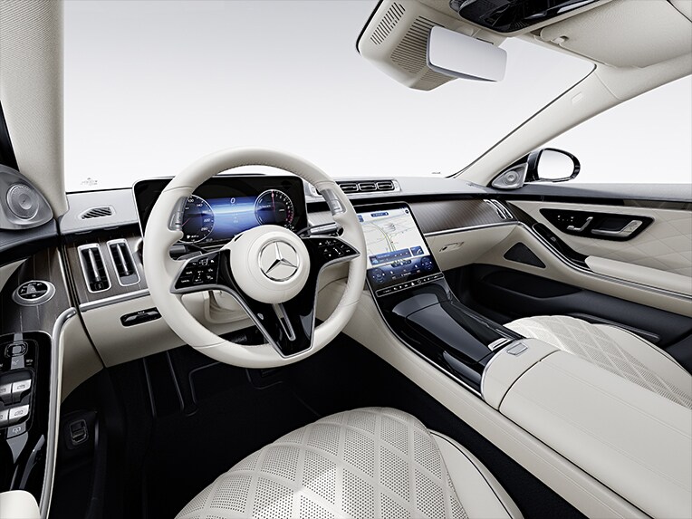 Interieur van de Mercedes-Benz S-Klasse Limousine.