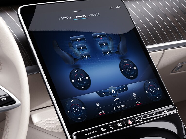 Mercedes-Benz S-Klasse Limousine met automatische airconditioning THERMOTRONIC achter.