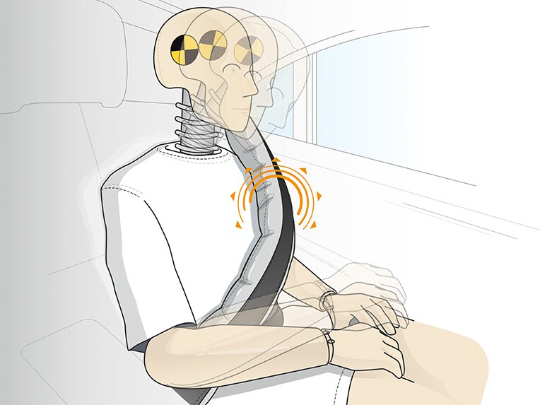 Beltbag in de Mercedes-Benz S-Klasse Limousine.