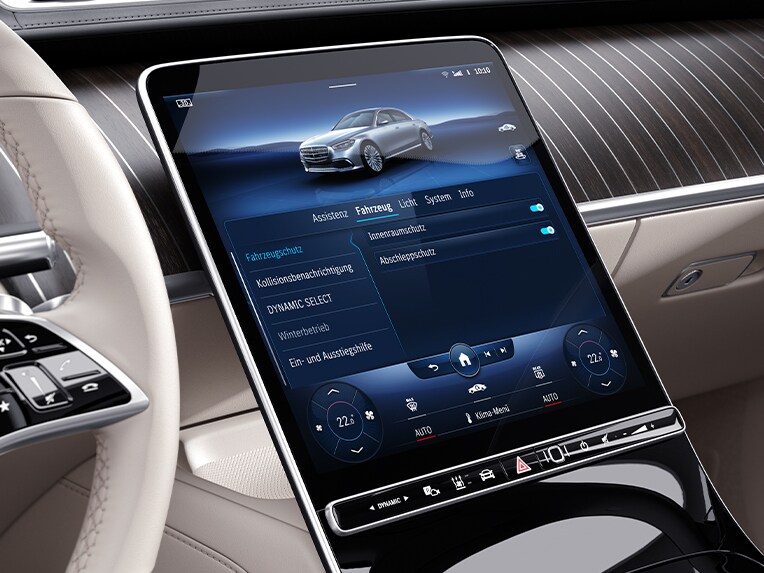 Werking van GUARD 360°-allroundvoertuigbeveiliging plus in de Mercedes-Benz S-Klasse Limousine.