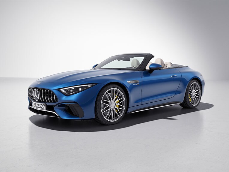 L'extérieur de la Mercedes-AMG SL Roadster avec le Pack Chrome Extérieur AMG.