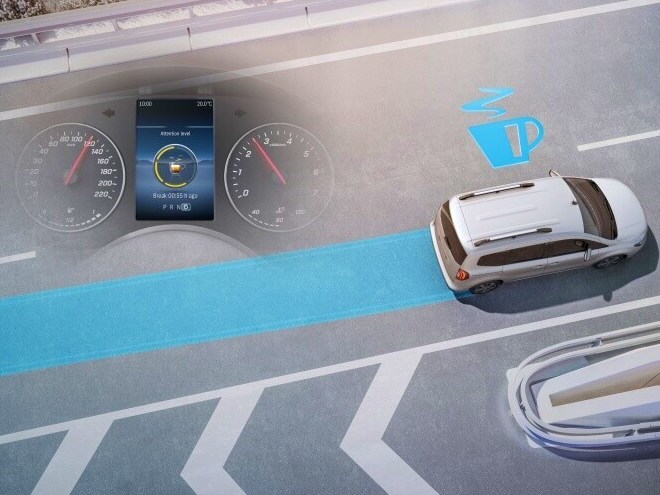 Assistentiesysteem ATTENTION ASSIST in de Mercedes-Benz T-Klasse.