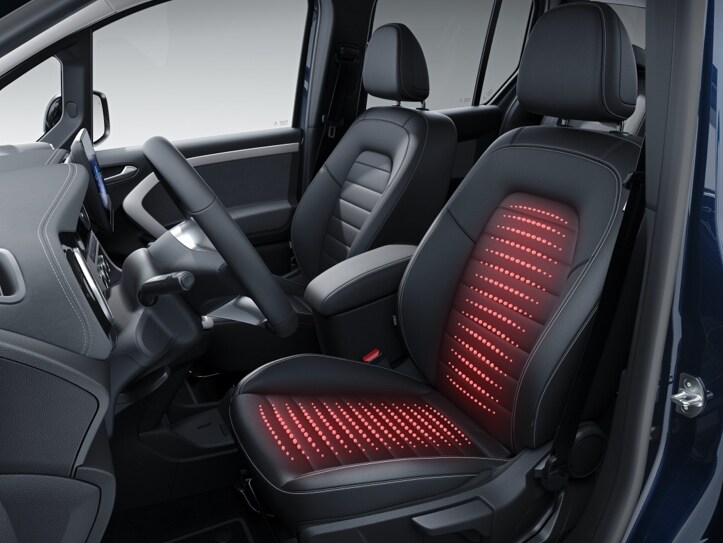 Stoelverwarming voor de bestuurdersstoel in de Mercedes-Benz T-Klasse.