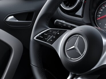 Cruisecontrol op het stuurwiel van de Mercedes-Benz T-Klasse.