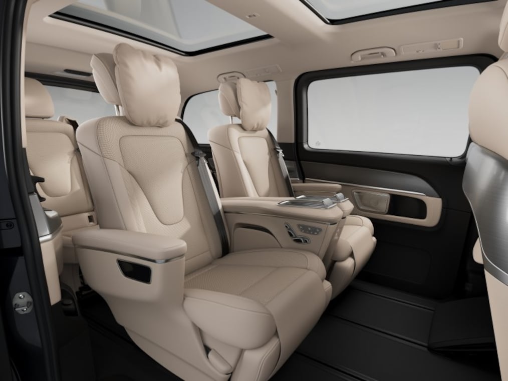 Luxe zetels van de Mercedes-Benz V-Klasse.