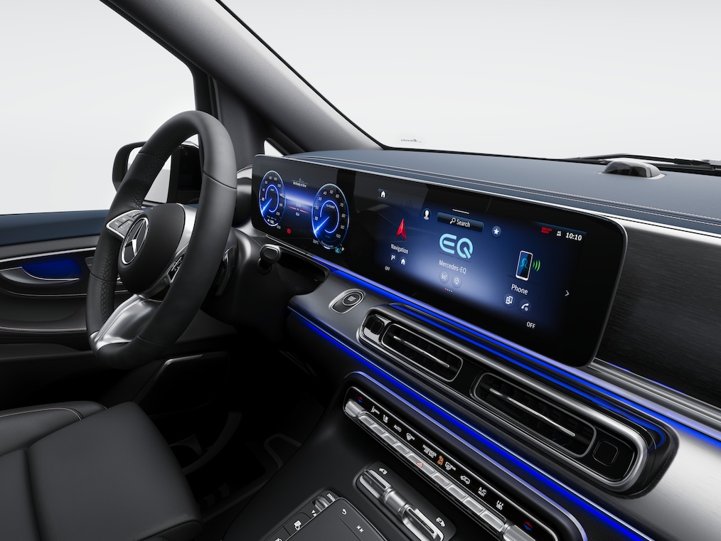 Met de widescreen cockpit vormen het instrumentendisplay en het mediadisplay één visuele eenheid onder een doorlopend glazen oppervlak.