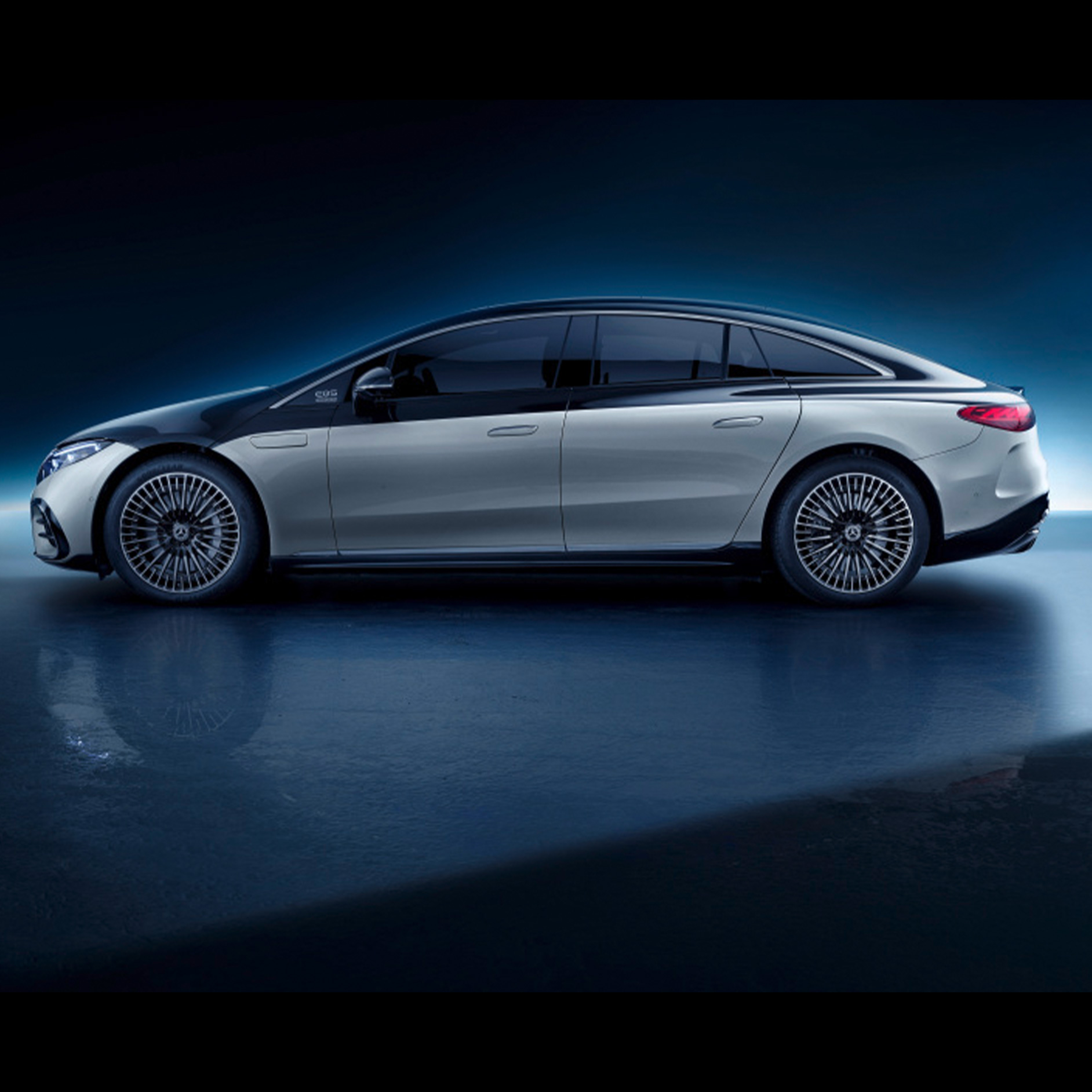 EQS | Mercedes-Benz Vue latérale de la Mercedes EQS