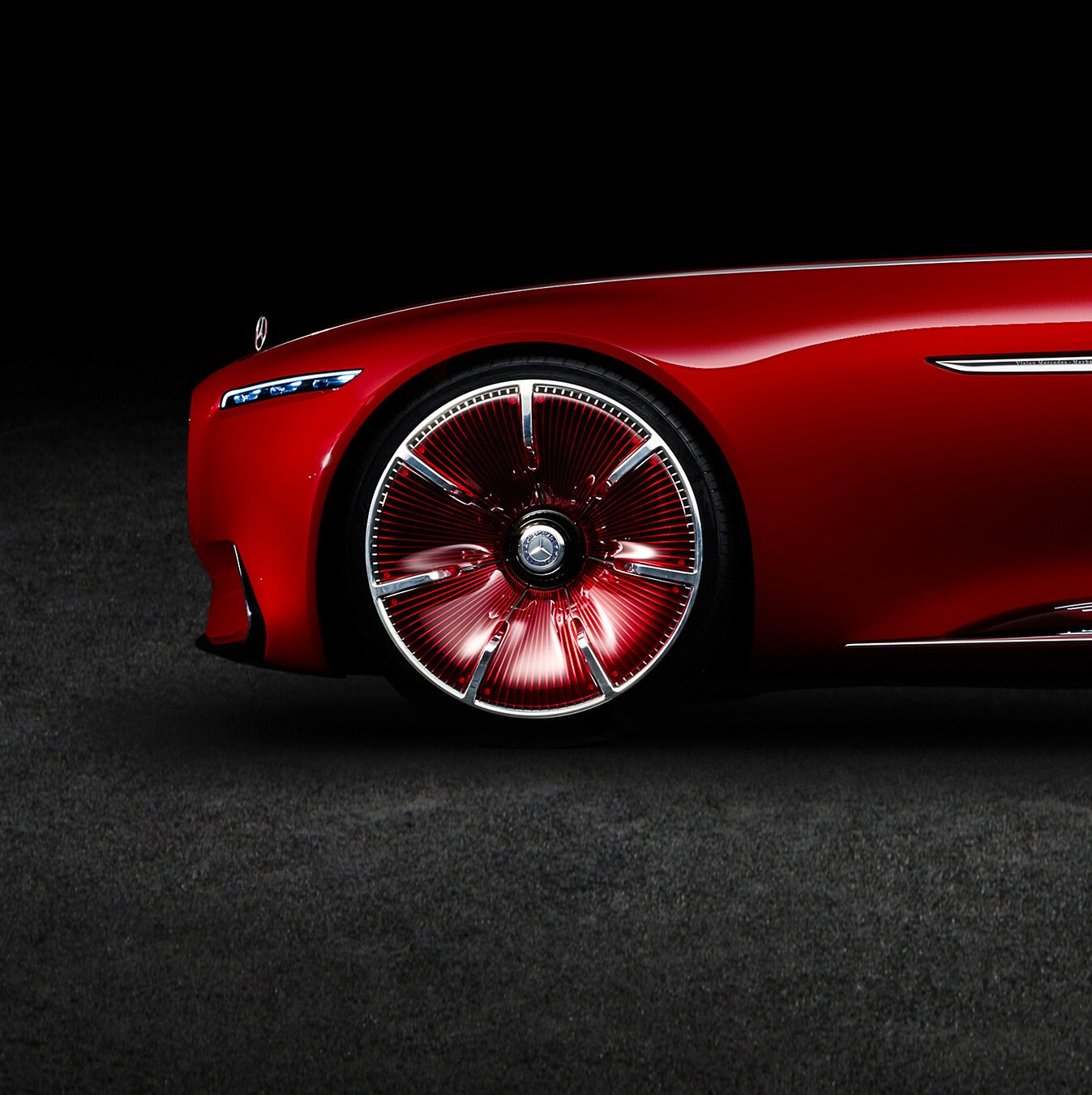 Vue latérale de la Vision Mercedes-Maybach 6