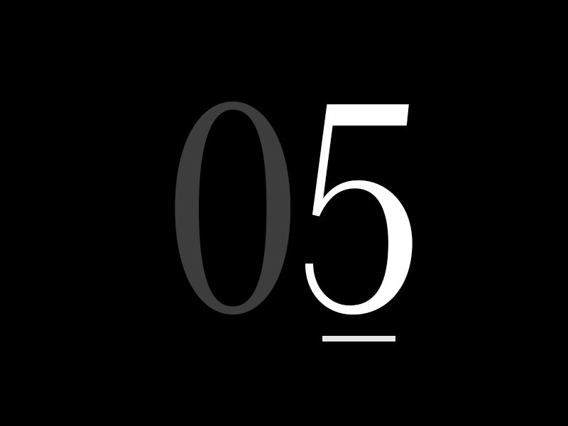 Un grand chiffre « 05 »