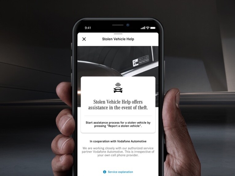 Une aide en cas de vol de véhicule est proposée sur un smartphone via une offre digitale sur le thème Urban Guard