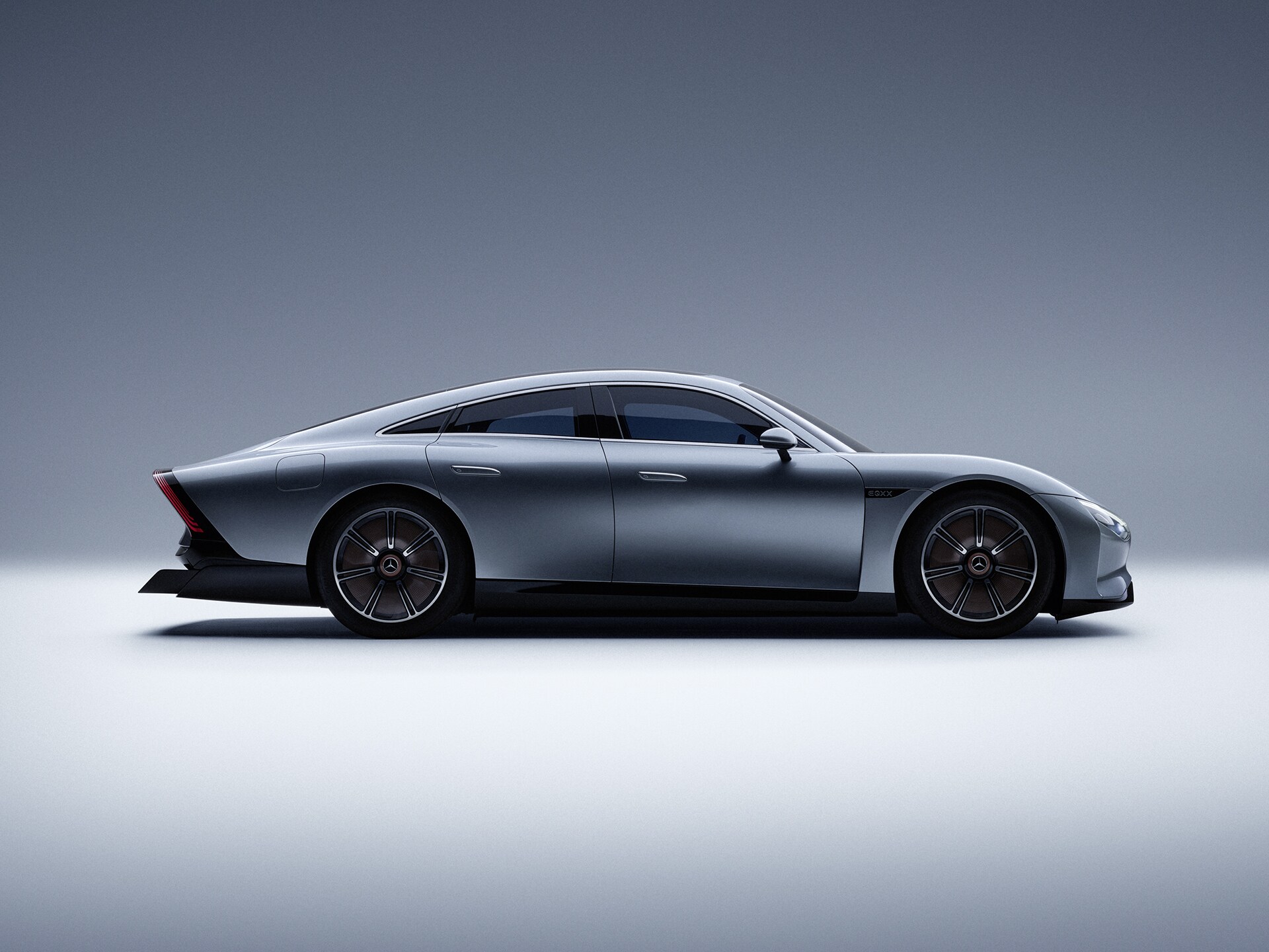Vue latérale d'un concept-car Mercedes-Benz.
