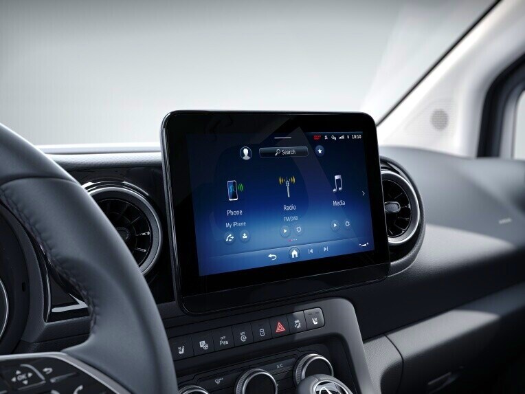 MBUX multimediasysteem met 9,5 inch display in de Mercedes-Benz Citan Gesloten Bestelwagen.