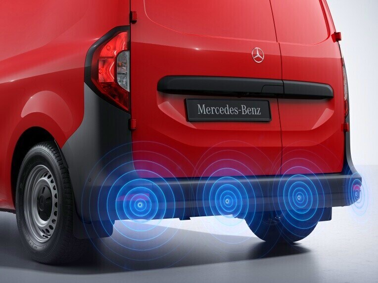 Achteruitparkeerhulp van de Mercedes-Benz Citan Gesloten Bestelwagen.