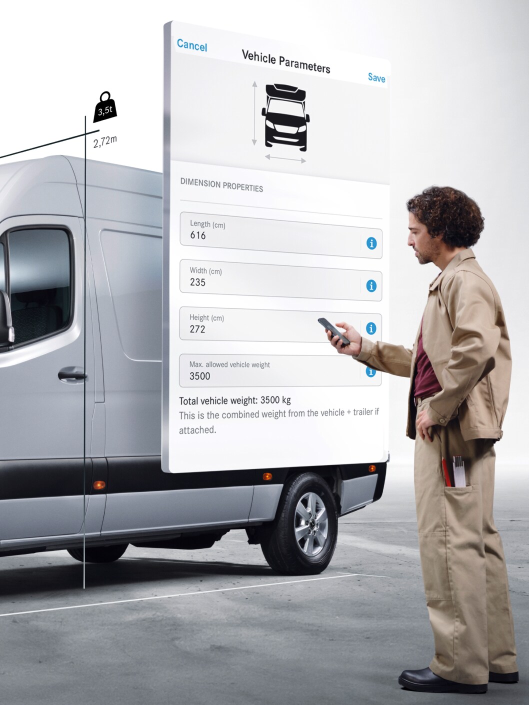 Les services connectés de la Mercedes-Benz eSprinter fourgon.