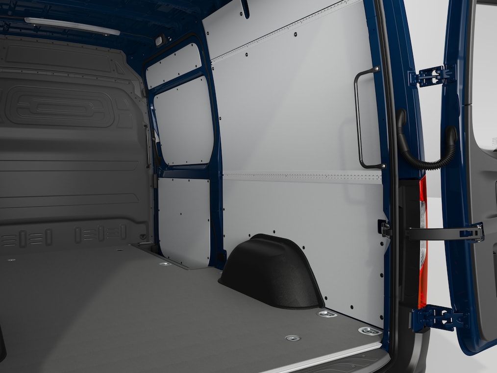 Le compartiment de chargement de la Mercedes-Benz eSprinter fourgon.