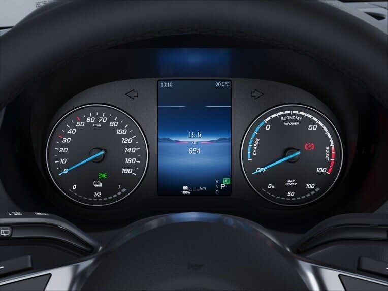 Le mode économie d'énergie de la climatisation pour le Mercedes-Benz eSprinter à plateau.