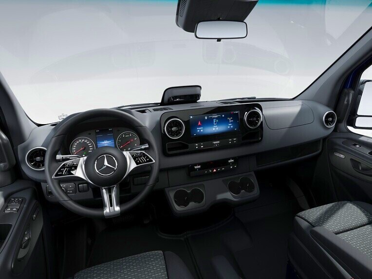 De cabine van de Mercedes-Benz Sprinter Chassiscabine in de PRO-uitrustingslijn.