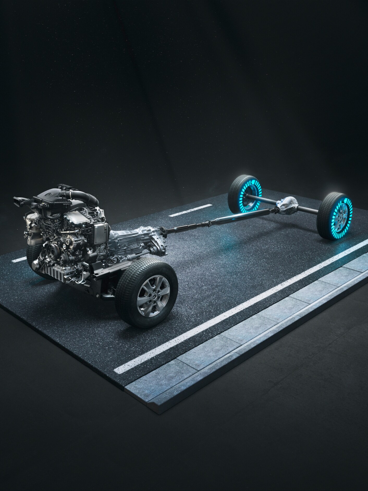 La transmission intégrale 4x4 avec Torque-on-Demand du Sprinter Châssis.