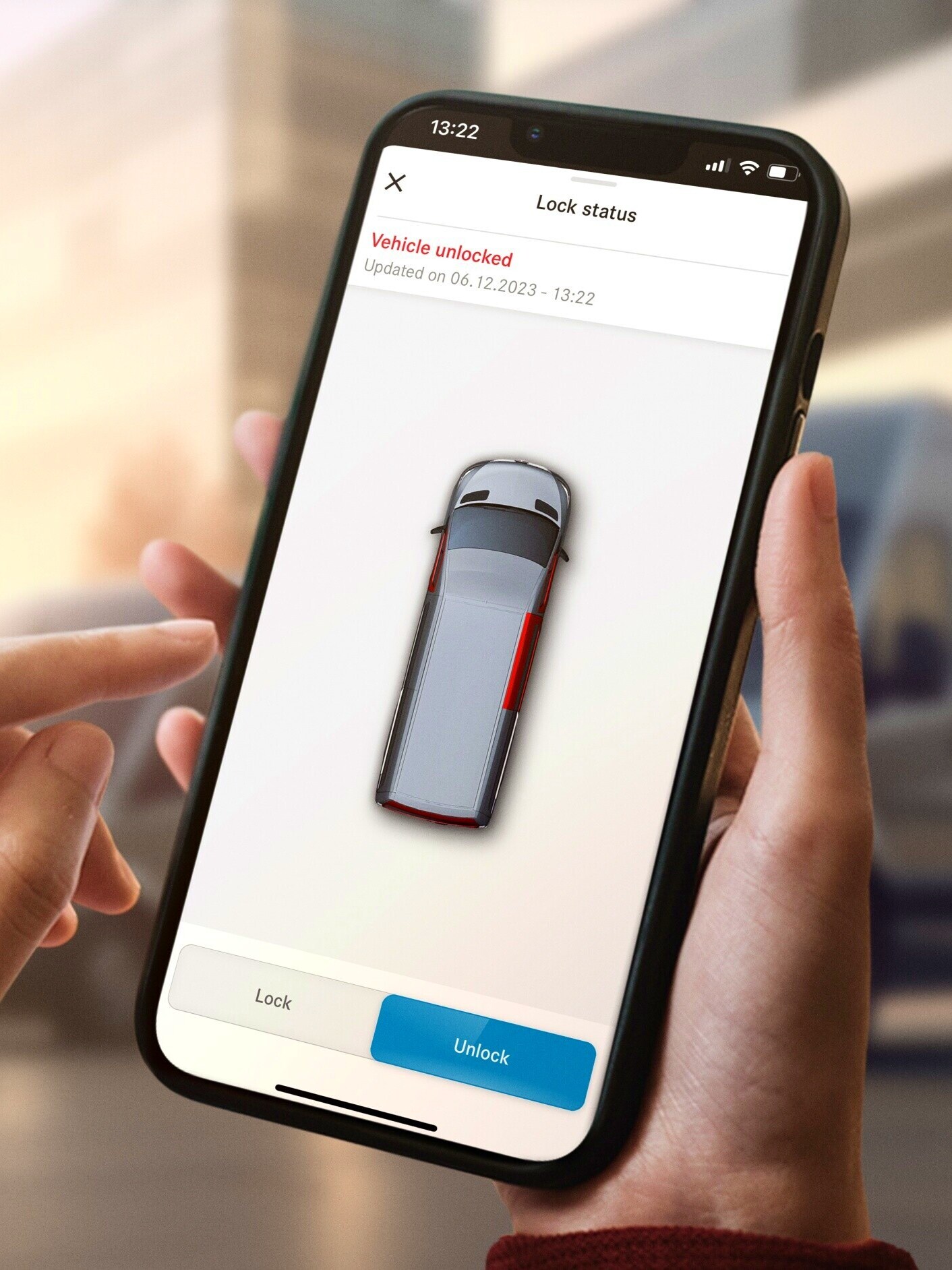 Digitale extra's voor een Mercedes-Benz bestelwagen.