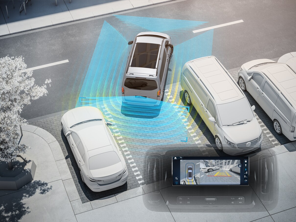 Parkeerpakket met achteruitrijcamera ontlast u bij het parkeren en manoeuvreren.