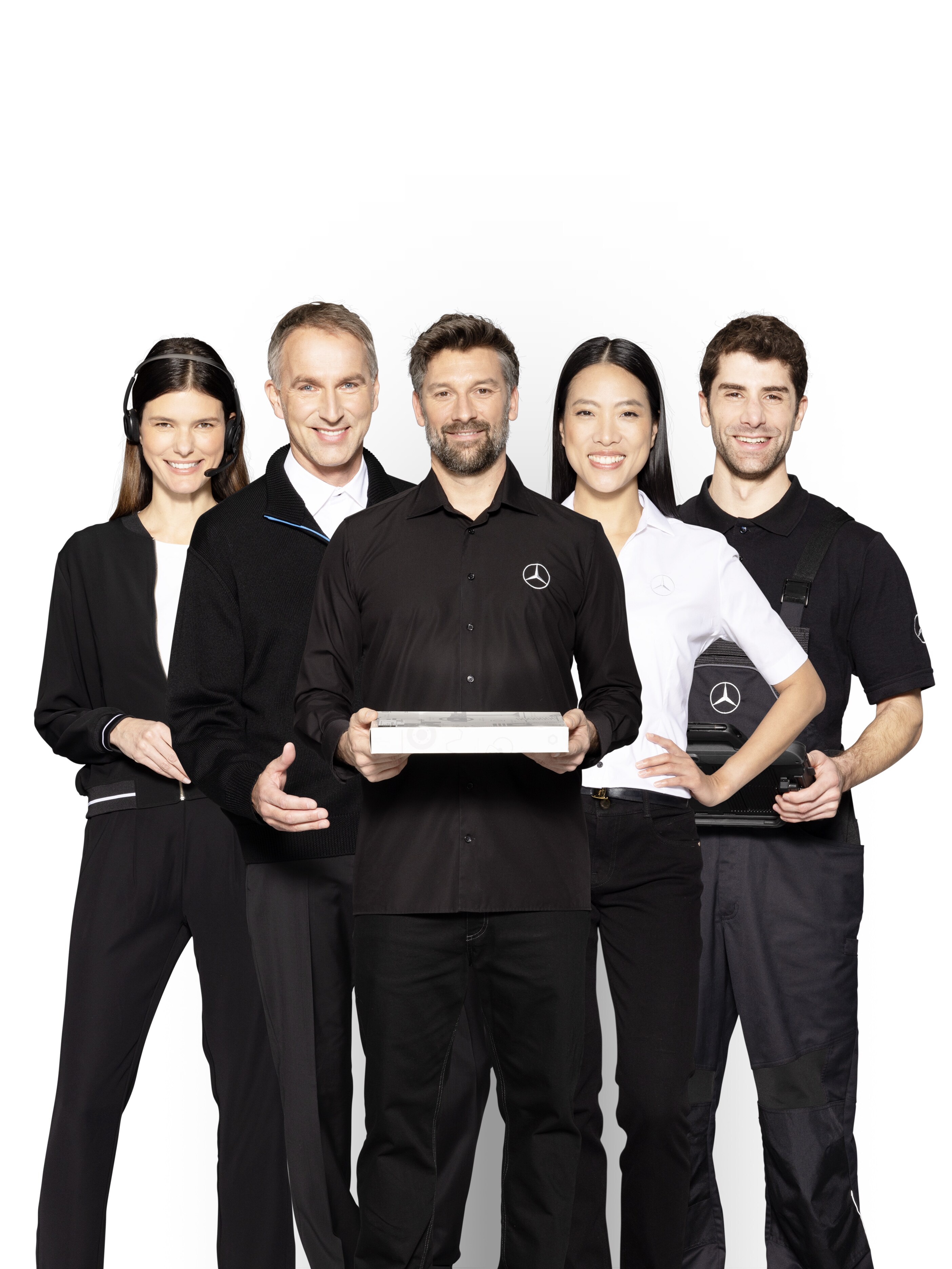 Vijf Mercedes-Benz getuigenissen die Mercedes-Benz Bedrijfswagens symboliseren