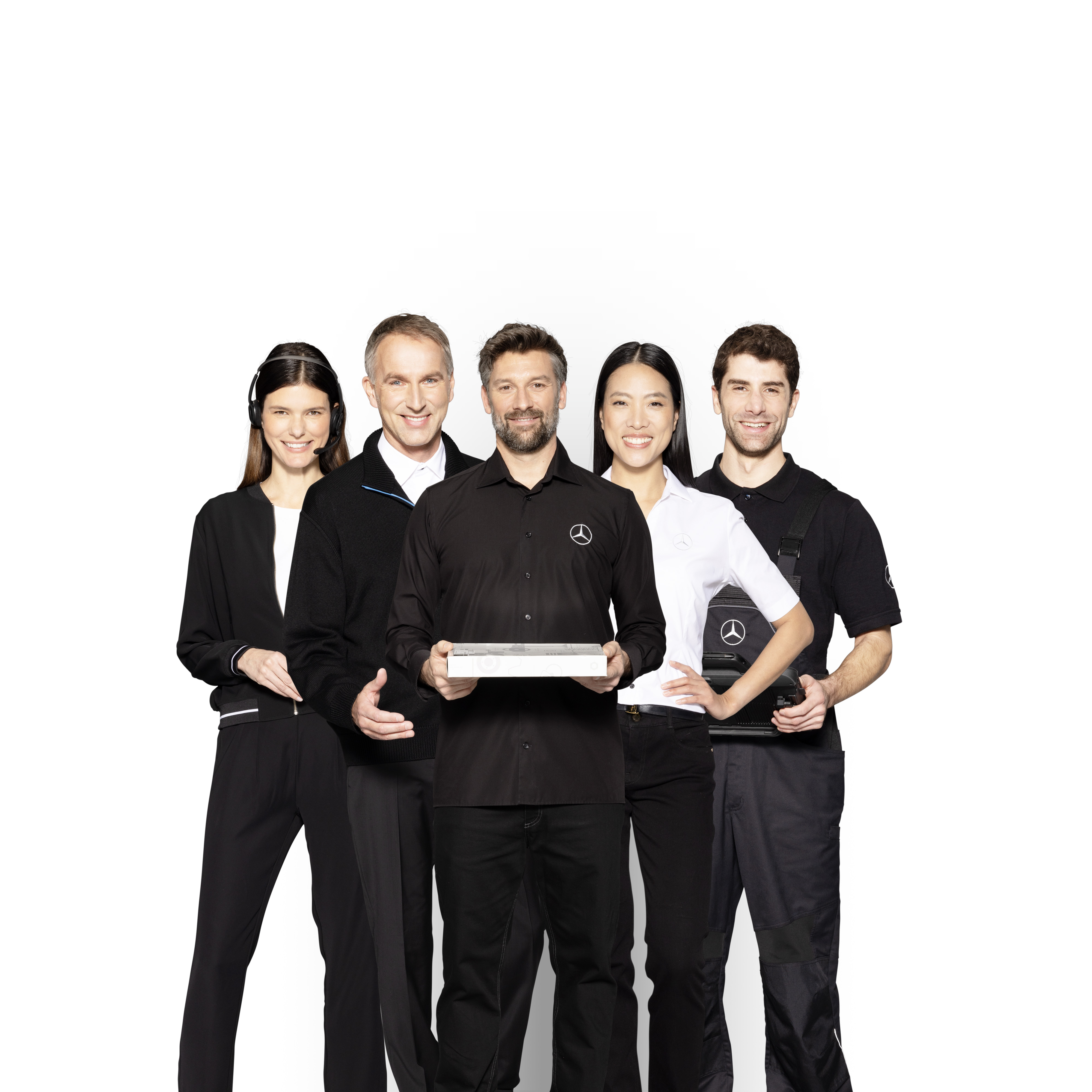 Mercedes-Benz Service voor bedrijfswagens Vijf Mercedes-Benz getuigenissen die Mercedes-Benz bedrijfswagens symboliseren