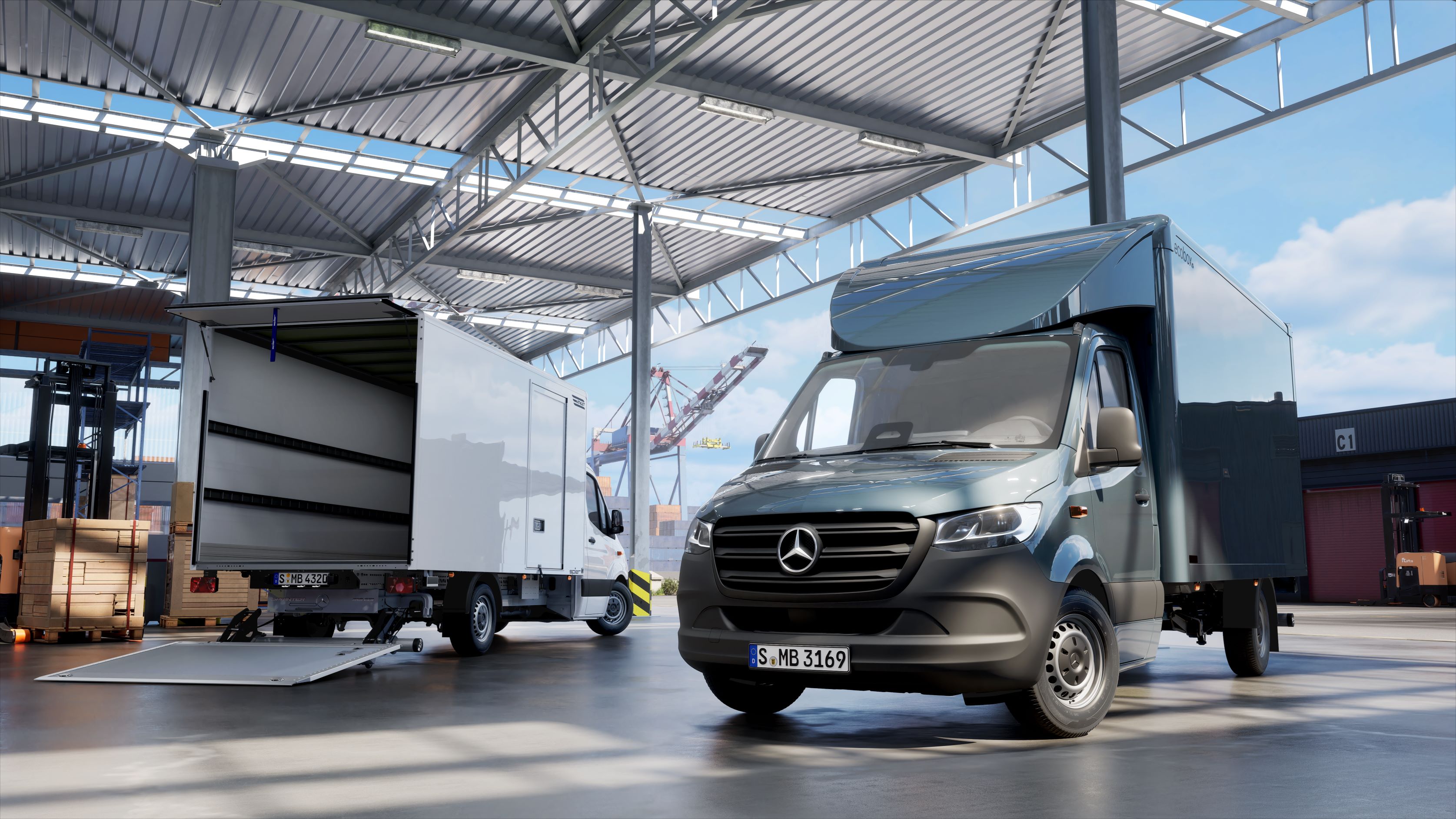 VanSolution | Sprinter | Mercedes-Benz Différents modèles de Sprinter équipés d'une solution à caisse.