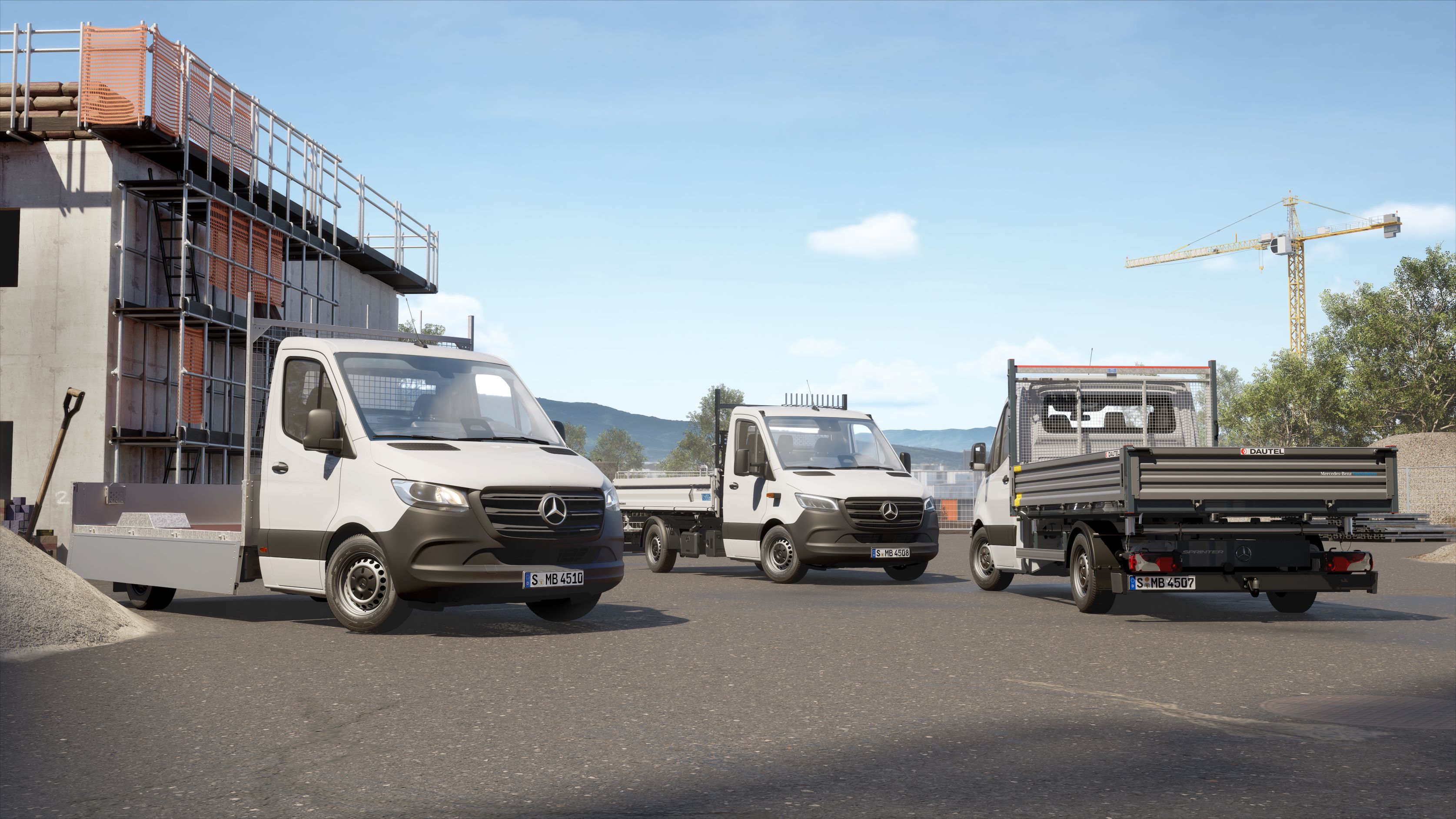 VanSolution | Sprinter | Mercedes-Benz Divers véhicules Sprinter à plateau et benne.